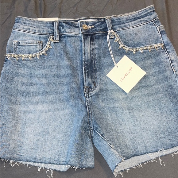 Lovervet Pants - Lovervet Light Blue Denim Jean Shorts